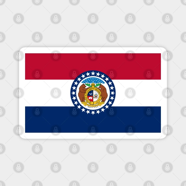 Flag Of Missouri - States OF USA Magnet by The lantern girl