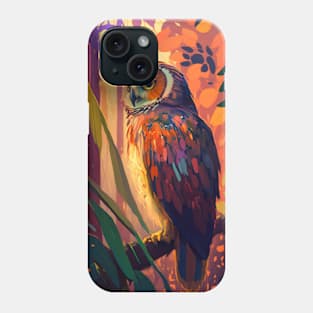 Owl Bird Animal Portrait Painting Wildlife Outdoors Adventure Phone Case