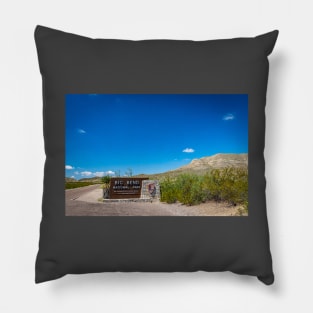 Big Bend National Park Sign Pillow