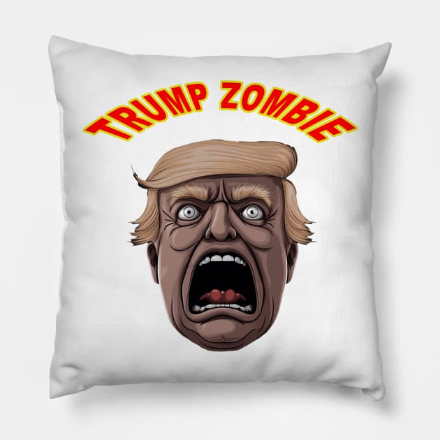 Trump Zombie 2024 Pillow by Dysfunctional Tee Shop