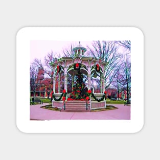 Town Square - Gazebo - Christmas Tree Magnet