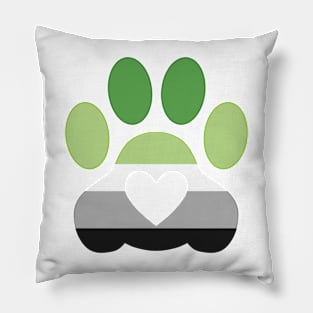 Pride Paw: Aromantic Pride Pillow