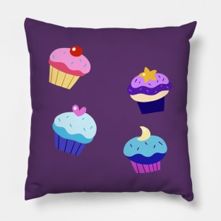 Four Cute Cupcakes Pillow