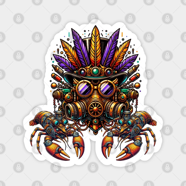 Steampunk Mardi Gras Magnet by HolidayBug