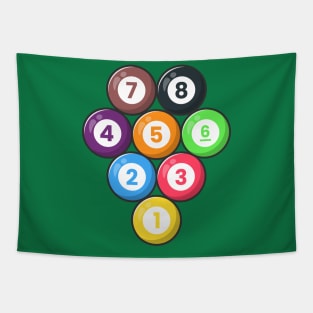 Billiard 8 Balls Tapestry