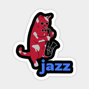 Jazz Cat Magnet