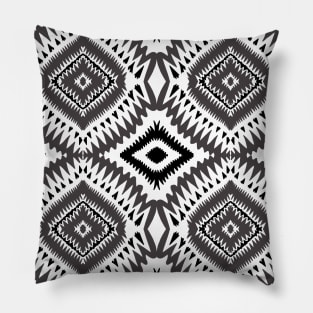 Black and Grey Aztec Pillow