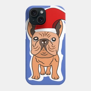 Feliz navidog puppy in christmas hat Phone Case