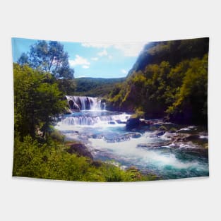 Forest Waterfall Tapestry