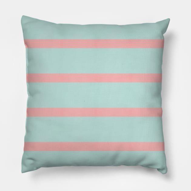 Pink Stripe Pattern Pillow by thesnowwhyte