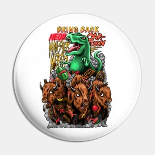 Bring Back Neon Cartoon Monster Merch Pin