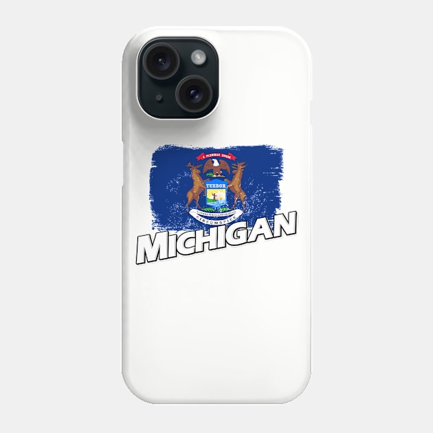 Michigan flag Phone Case by PVVD