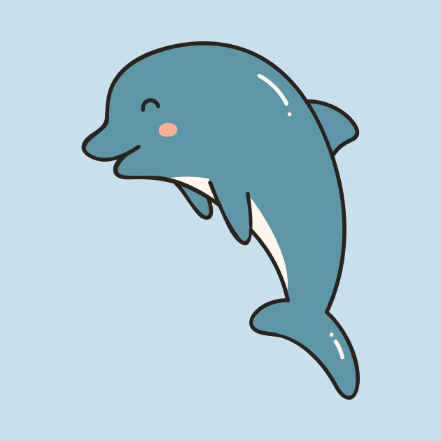 Cute Dolphin Doodle by SLAG_Creative