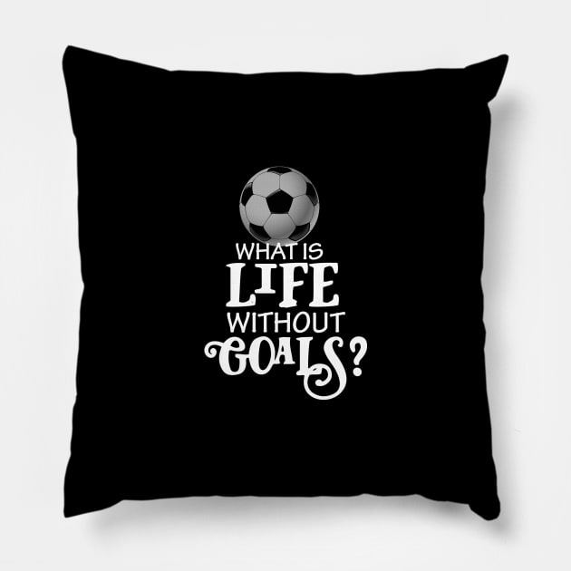 Funny Soccer Design, Scoring Goals For Players And Coaches design Pillow by Blue Zebra