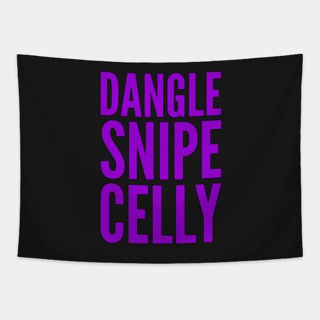 DANGLE SNIPE CELLY Tapestry by HOCKEYBUBBLE