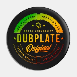 Rasta University Dubplate Original Rasta Colors Reggae Pin