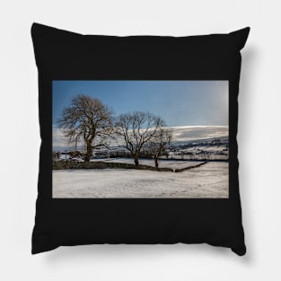 Snow Covered Yorkshire Dales Pillow