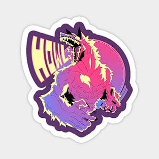 Trippy Werewolf Magnet
