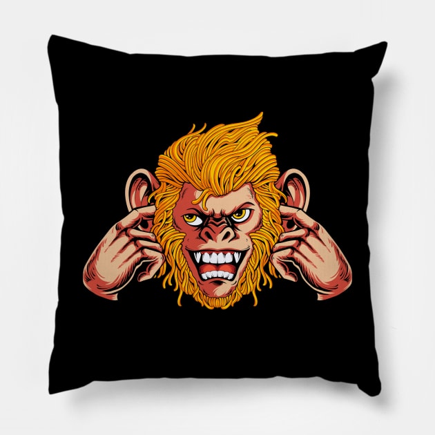 Hear no evil Pillow by nemesistrator