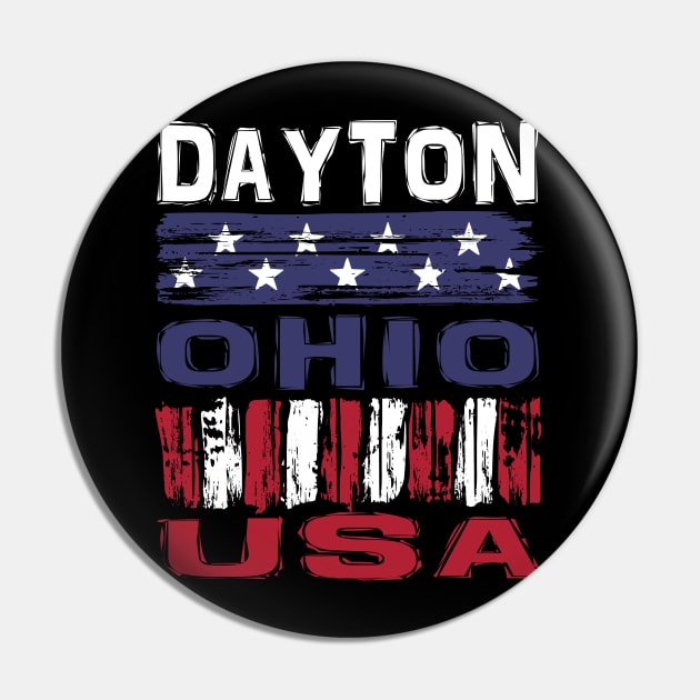 Dayton Ohio USA T-Shirt Pin by Nerd_art