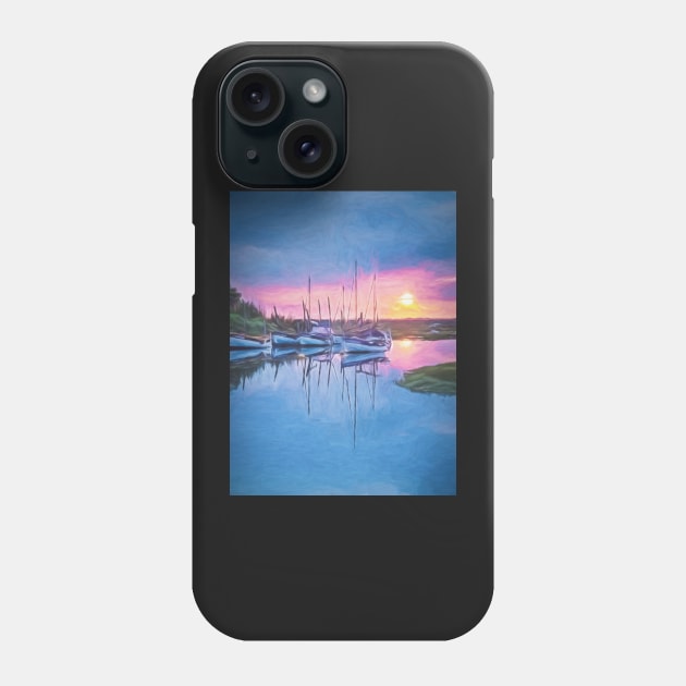 Sunset at Blakeney a Digital Painting Phone Case by IanWL