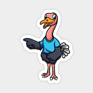 Human-like Anthropomorphic Cute Cartoon Ostrich Magnet