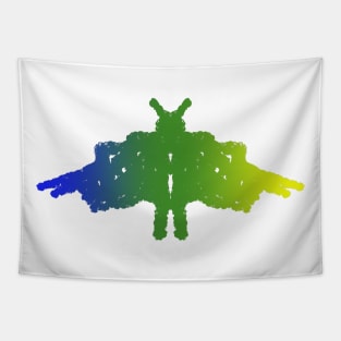 Colorful Rorschach Test Tapestry