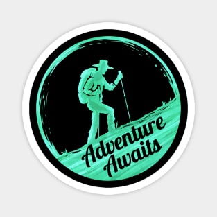 Adventure Awaits Dad Camping and Hiking Magnet