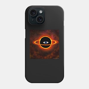 Open your eyes black hole Phone Case