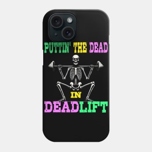 Funny Skeleton Lifting Weights Phone Case