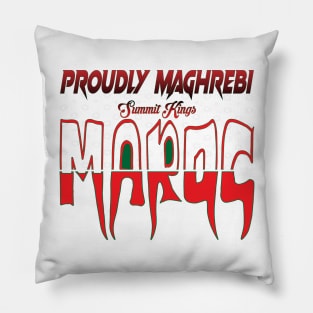 Proud Morocco Flag Gift Moroccan Lovers For Men's Women's Flag Morocco Travel Pillow