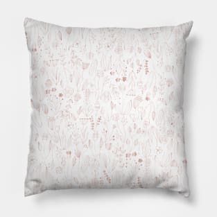 Rose Gold Floral Pattern Pillow