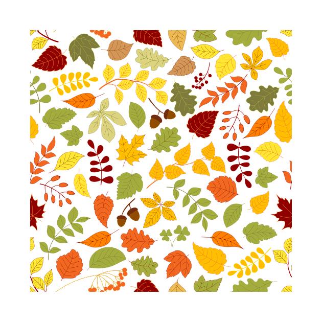 Unique Fall Autumn Pattern by Ken Adams Store