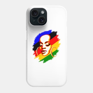 African Woman Face Print Template Phone Case