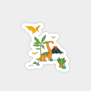 Quirky Dinosaurs Magnet