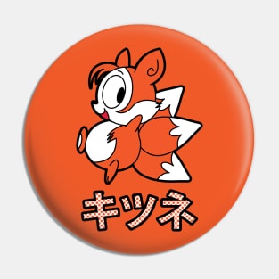 Katakana Kitsune Pin