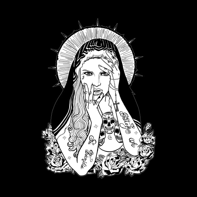 Tattooed Mother Mary by Kingrocker Clothing