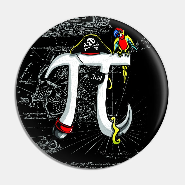 Pirate Pi Day Pin by Mudge