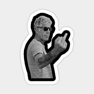 Anthony Bourdain Legend Middle Finger Style Magnet