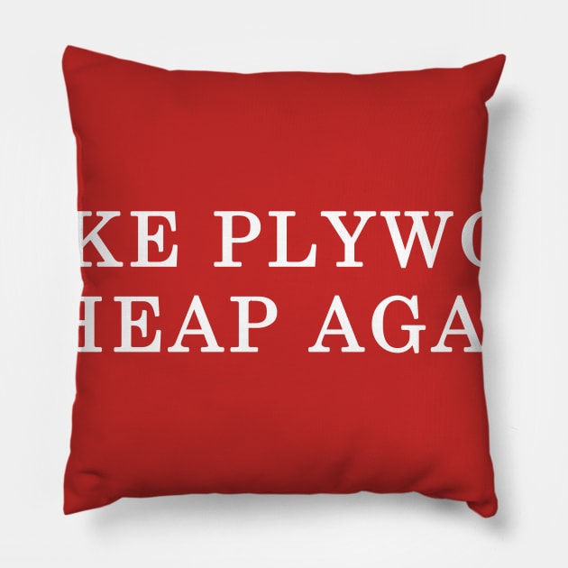 Make Plywood Cheap Again! MAGA Parody Pillow by Creative Designs Canada