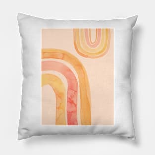 Orange tone boho rainbows Pillow