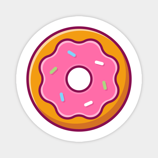 Doughnut with meses cartoon Magnet by Catalyst Labs