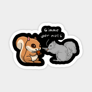 Squirrel wars Magnet