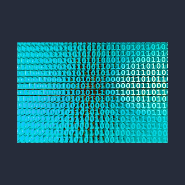 Binary Numbers, Computer Talk, Light Blue by tommysphotos