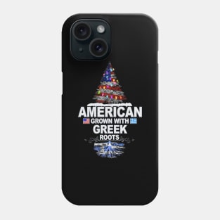 Christmas Tree  American Grown With Greek Roots - Gift for Greek From Greece Phone Case