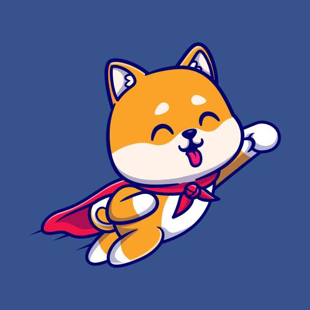 Cute Shiba Inu Dog Super Flying Cartoon by Catalyst Labs