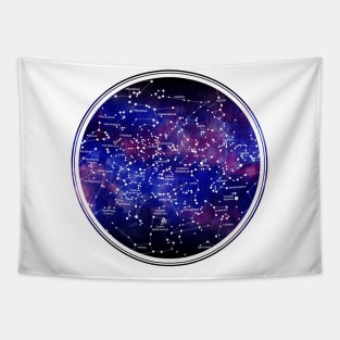 Northern Star Map Tapestry