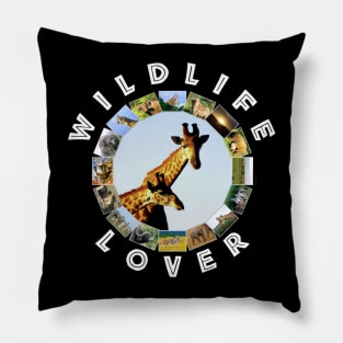 Wildlife Lover Blue Sky Giraffes Pillow