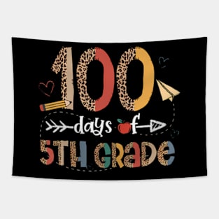 100 School Days Happy 100th Day Of 5th Grade Teacher Kids Tapestry