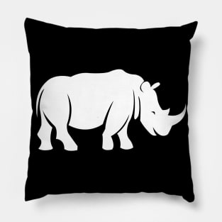 Rhino Silhouette Pillow